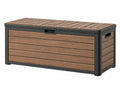 Opbergkist voor buiten 130 x 65 x 60 cm kunststof bruin/antraciet - tuinopberging met deksel